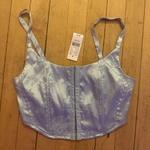 NWT Blue Corset Top
